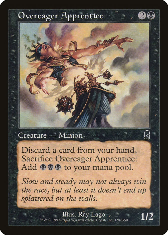 2001 Odyssey Overeager Apprentice common #154 common card image