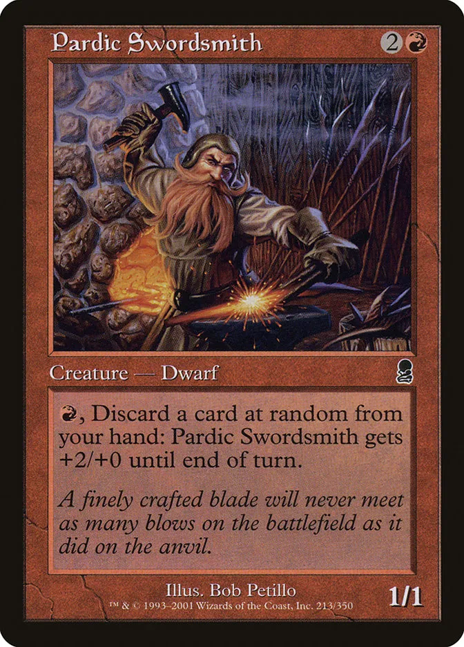 2001 Odyssey Pardic Swordsmith common #213 common card image