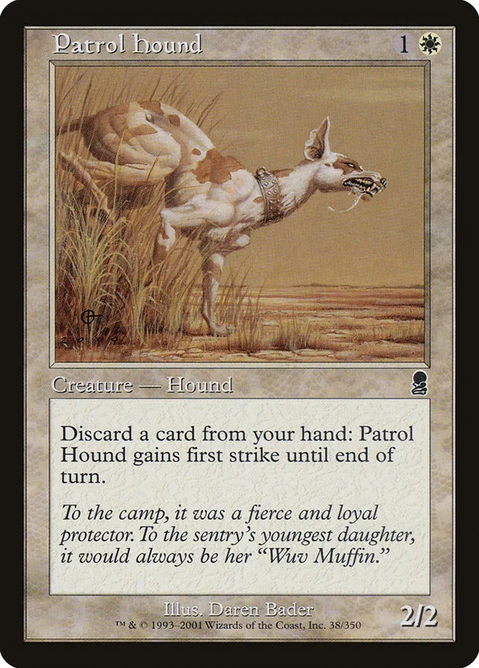 2001 Odyssey Patrol Hound common #38 common card image