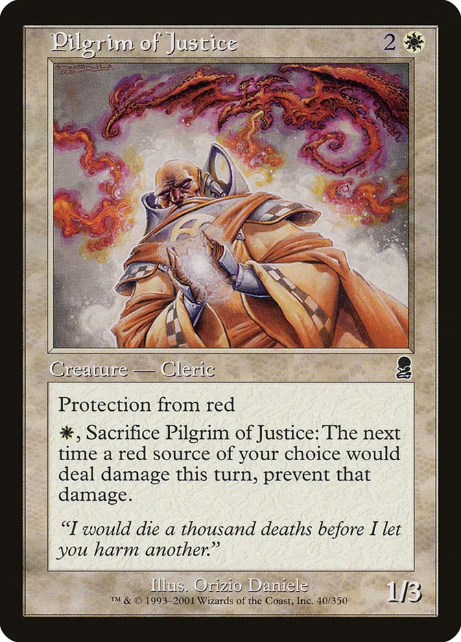 2001 Odyssey Pilgrim of Justice #40 common card image