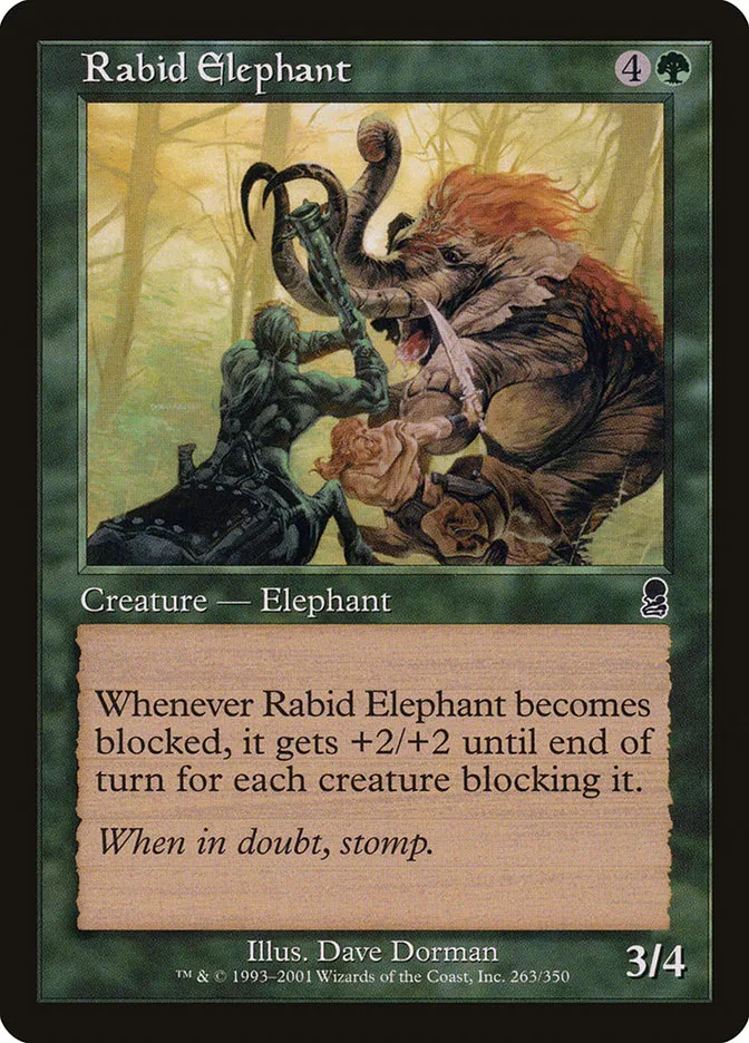 2001 Odyssey Rabid Elephant common #263 common card image