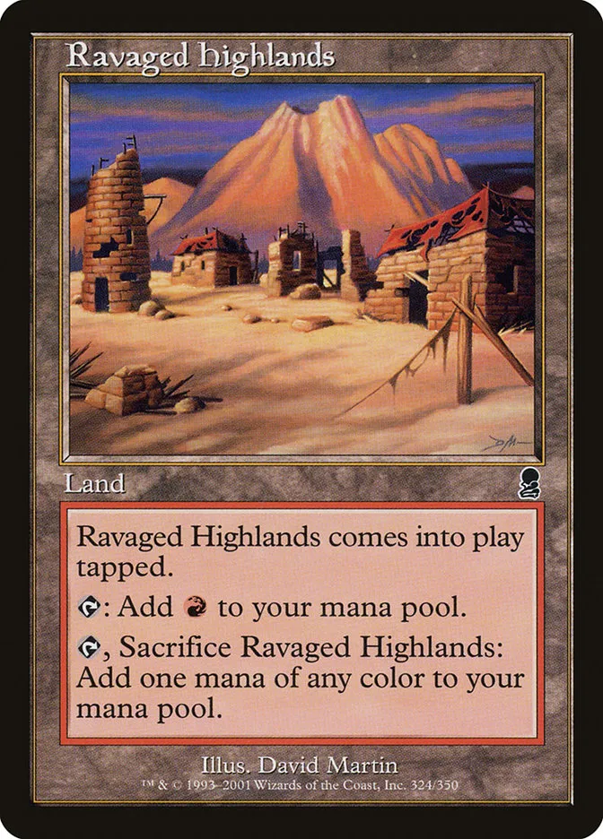 2001 Odyssey Ravaged Highlands common #324 common card image
