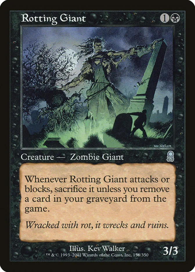 2001 Odyssey Rotting Giant #158 uncommon card image