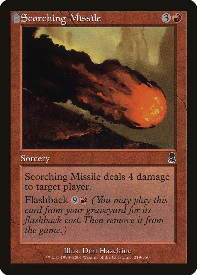 2001 Odyssey Scorching Missile common #219 common card image