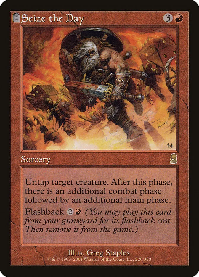 2001 Odyssey Seize the Day [Foil] rare #220 rare card image