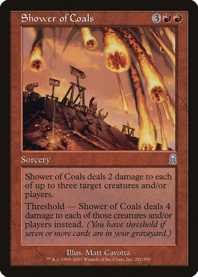 2001 Odyssey Shower of Coals [Foil] uncommon #221 uncommon card image
