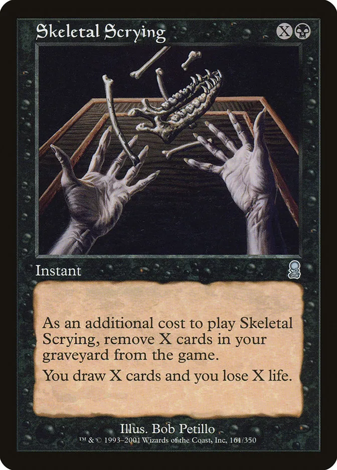 2001 Odyssey Skeletal Scrying uncommon #161 uncommon card image