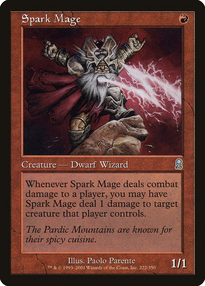 2001 Odyssey Spark Mage [Foil] uncommon #222 uncommon card image