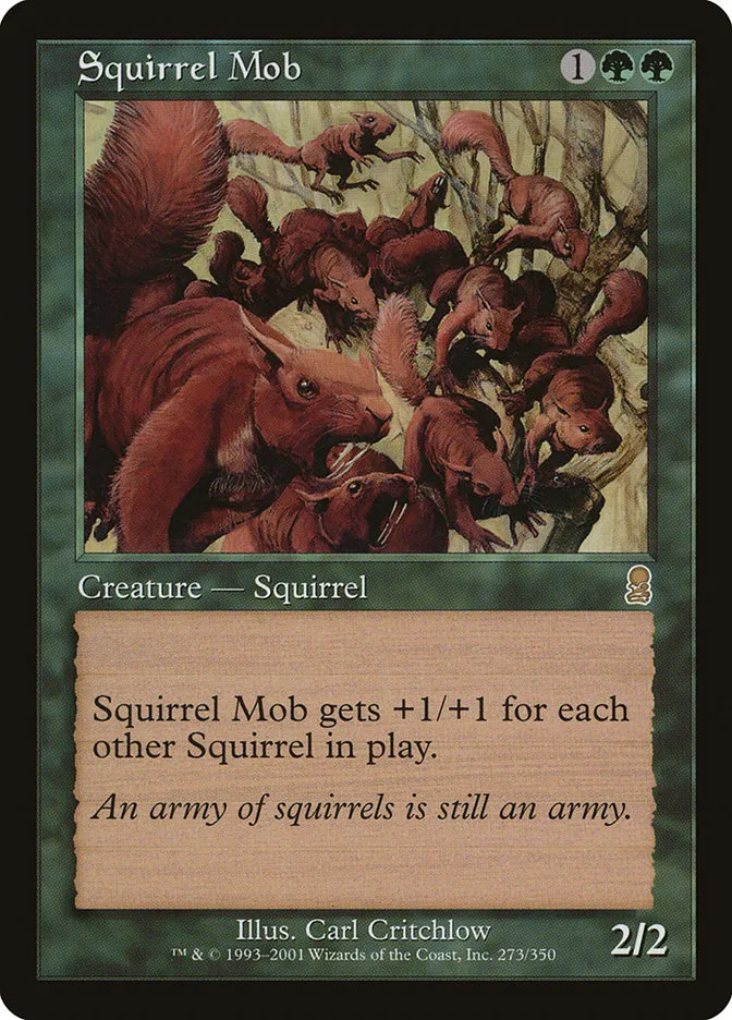 2001 Odyssey Squirrel Mob rare #273 rare card image