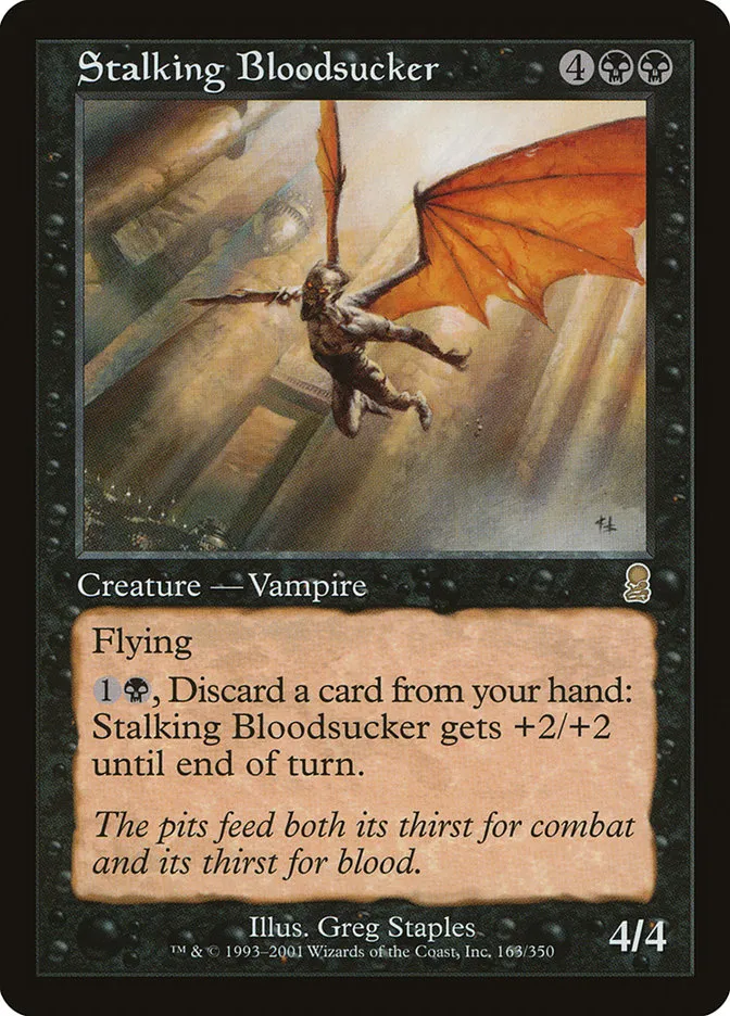 2001 Odyssey Stalking Bloodsucker #163 rare card image