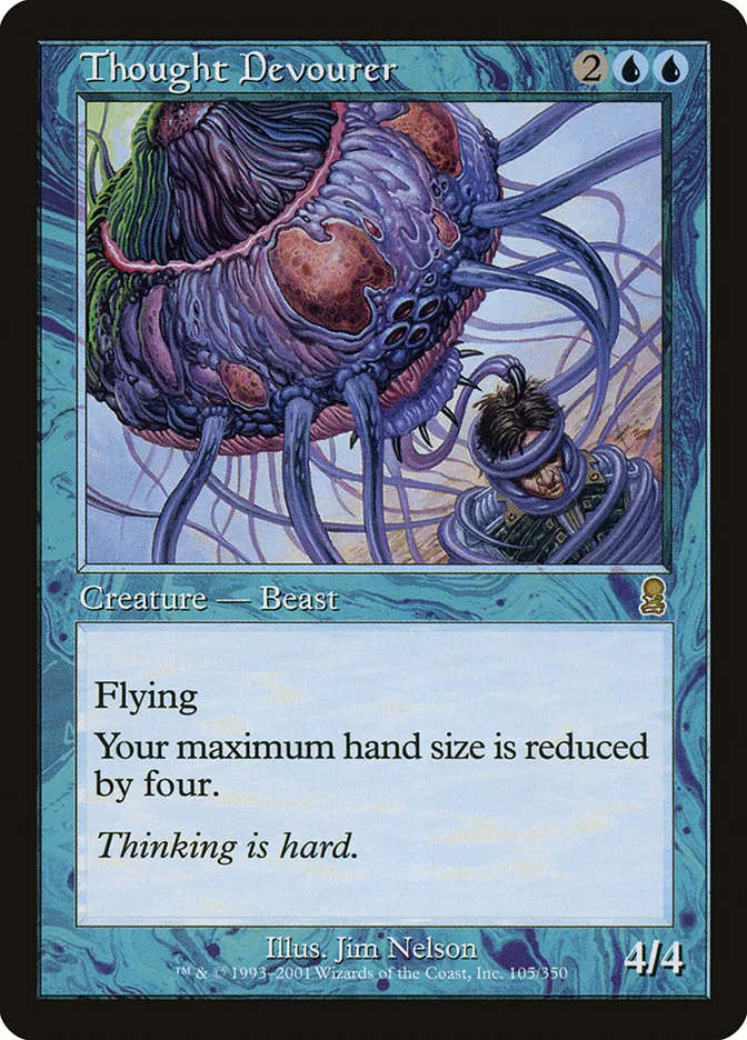 2001 Odyssey Thought Devourer rare #105 rare card image