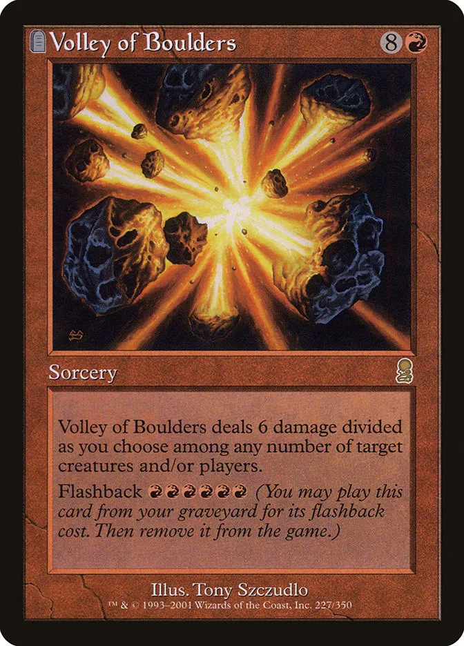 2001 Odyssey Volley of Boulders #227 rare card image
