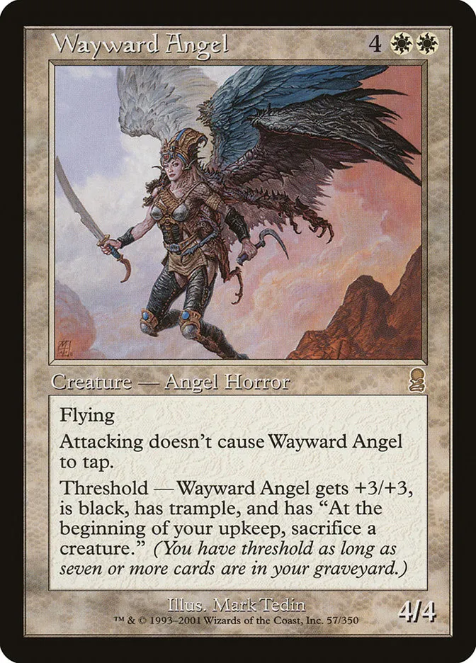 2001 Odyssey Wayward Angel #57 rare card image