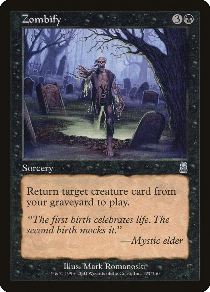 2001 Odyssey Zombify uncommon #171 uncommon card image