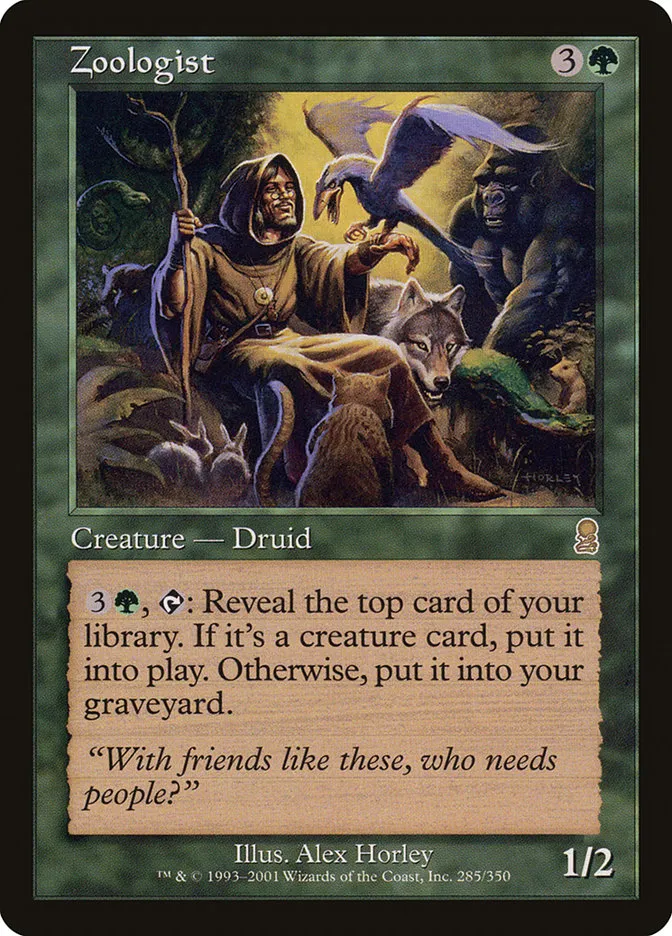 2001 Odyssey Zoologist rare #285 rare card image
