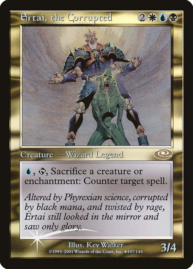 2001 Planeshift Ertai, the Corrupted #107★ rare card image