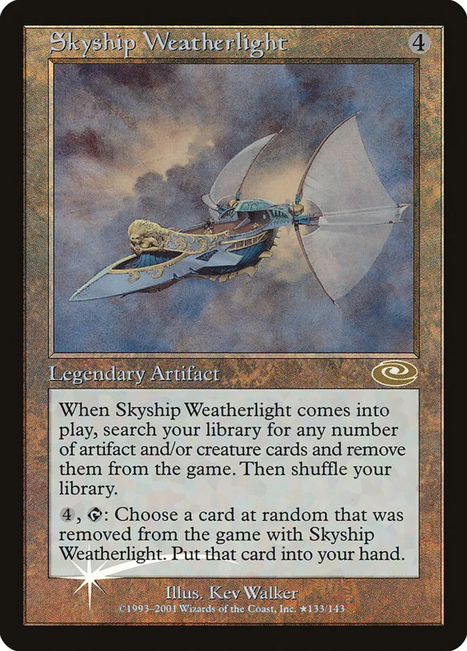 2001 Planeshift Skyship Weatherlight #133★ rare card image