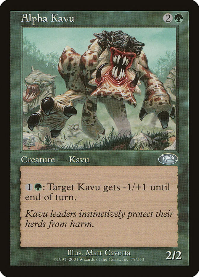 2001 Planeshift Alpha Kavu uncommon #77 uncommon card image