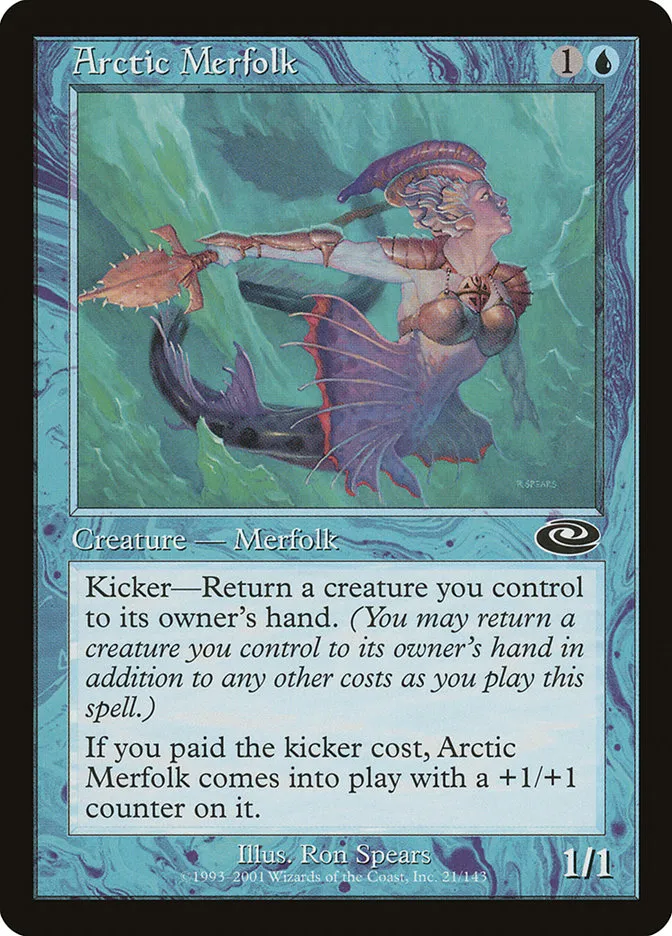 2001 Planeshift Arctic Merfolk common #21 common card image