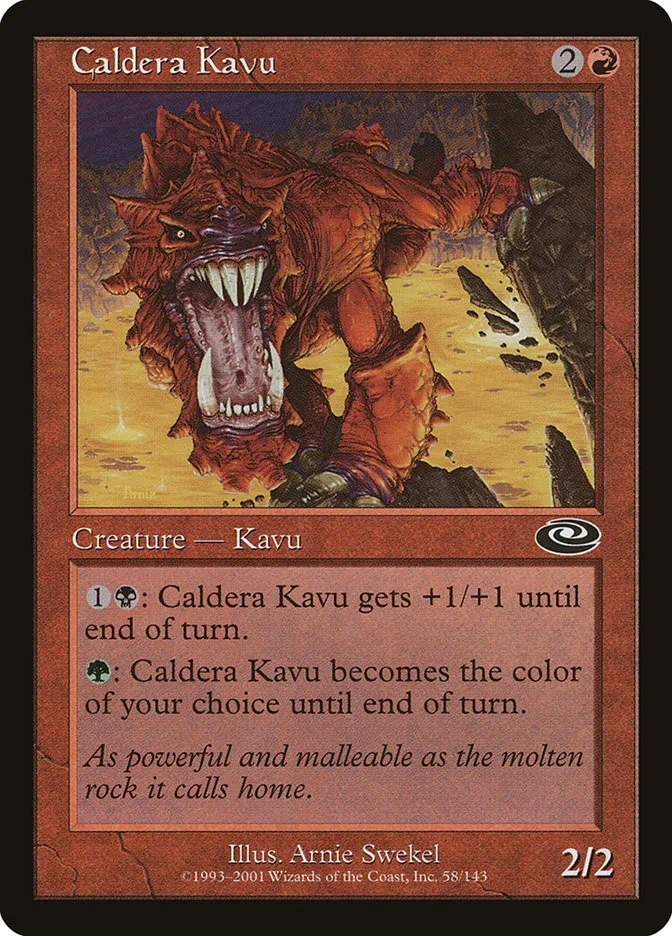 2001 Planeshift Caldera Kavu common #58 common card image