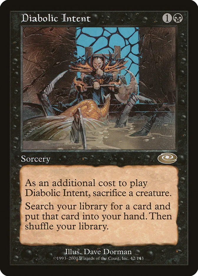 2001 Planeshift Diabolic Intent [Foil] rare #42 rare card image