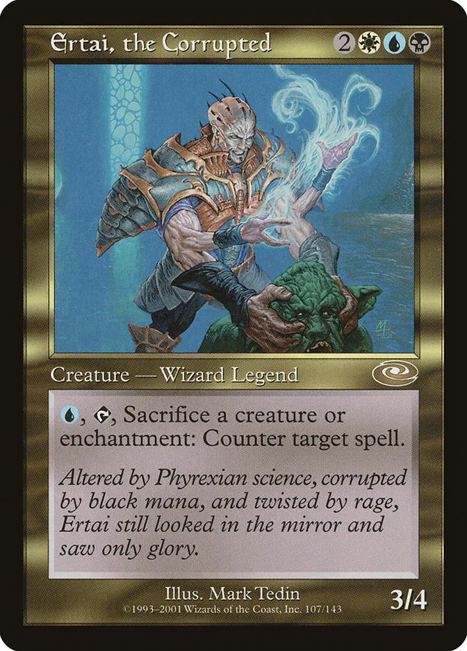 2001 Planeshift Ertai, the Corrupted [Foil] rare #107 rare card image