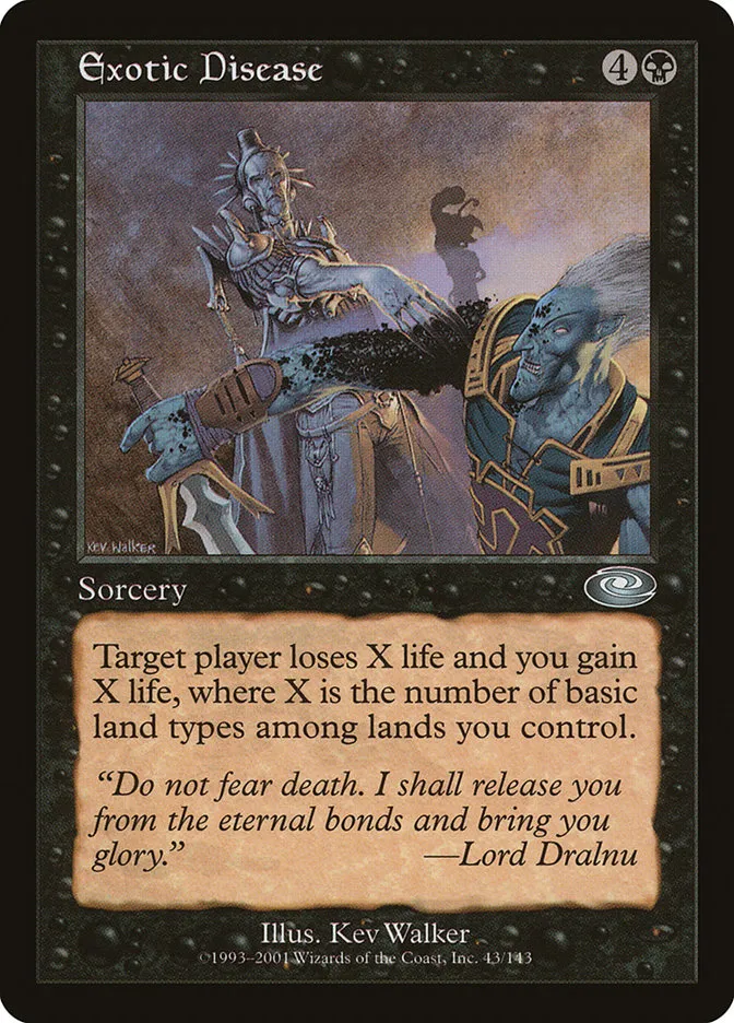 2001 Planeshift Exotic Disease uncommon #43 uncommon card image