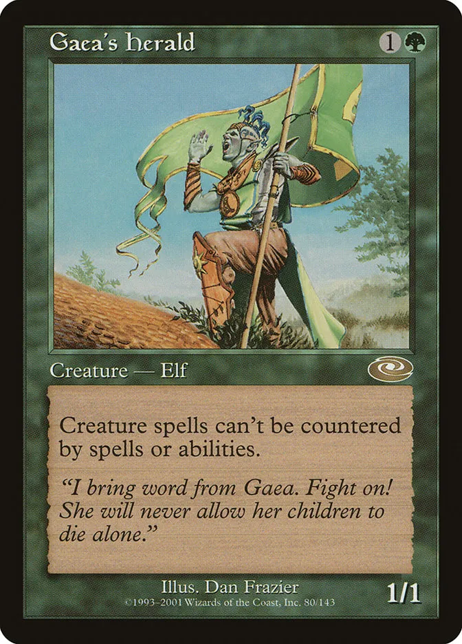 2001 Planeshift Gaea's Herald rare #80 rare card image