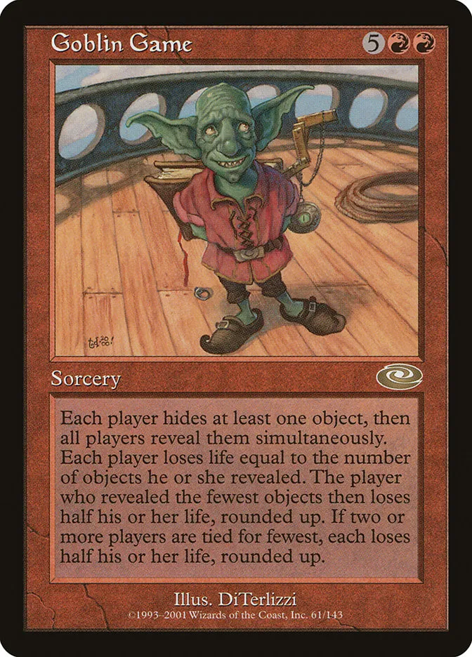 2001 Planeshift Goblin Game rare #61 rare card image