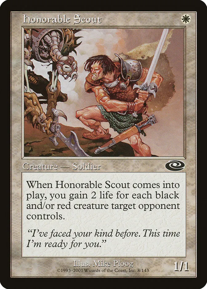 2001 Planeshift Honorable Scout #8 common card image