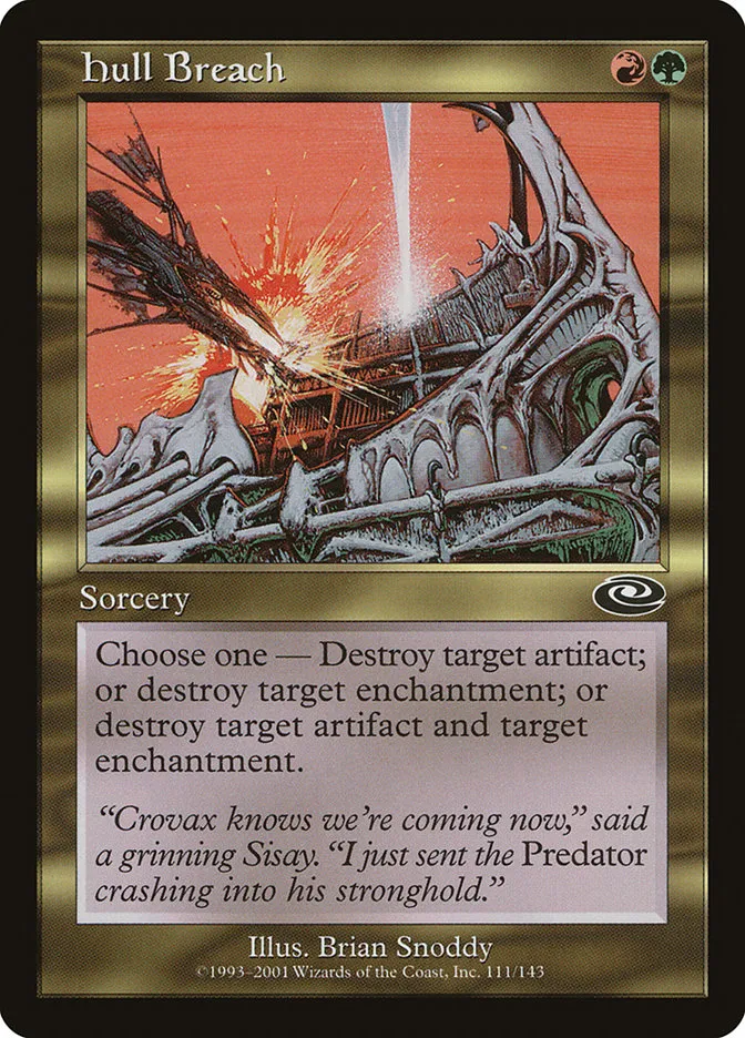 2001 Planeshift Hull Breach common #111 common card image
