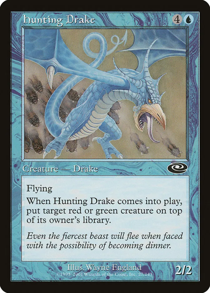 2001 Planeshift Hunting Drake common #27 common card image