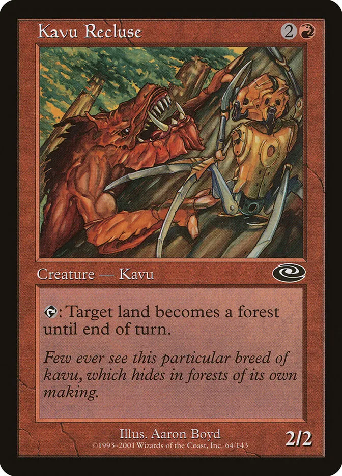 2001 Planeshift Kavu Recluse common #64 common card image