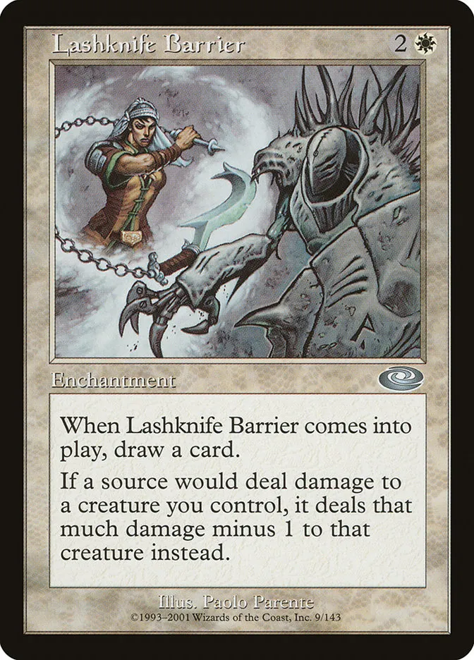 2001 Planeshift Lashknife Barrier uncommon #9 uncommon card image
