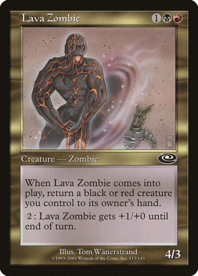 2001 Planeshift Lava Zombie common #113 common card image