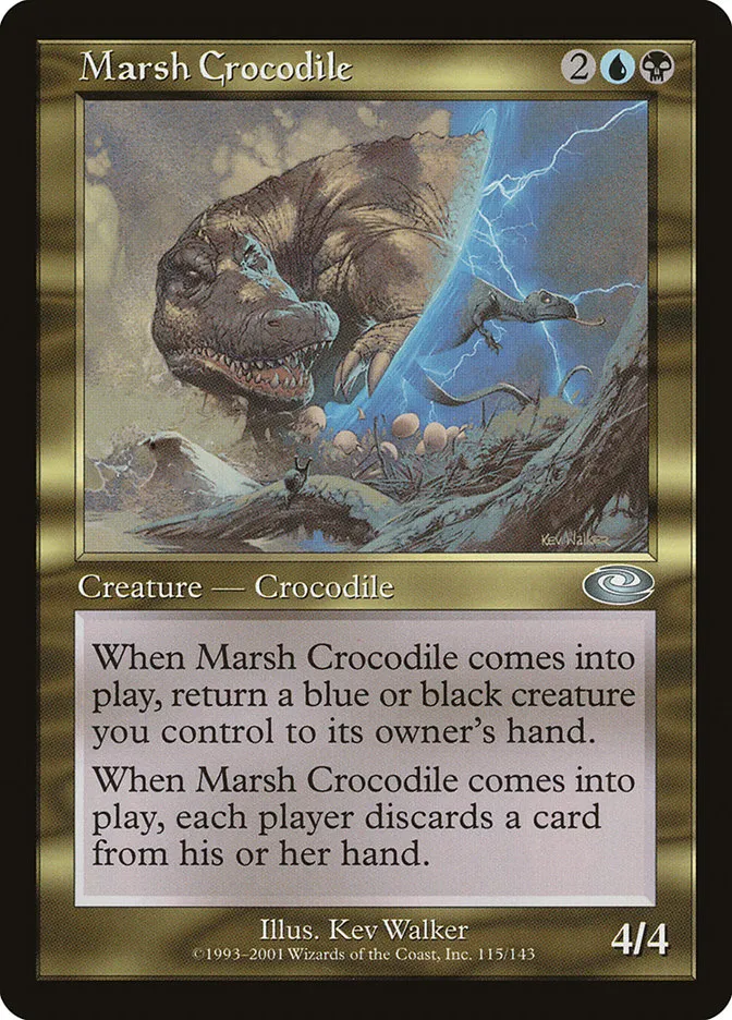 2001 Planeshift Marsh Crocodile uncommon #115 uncommon card image