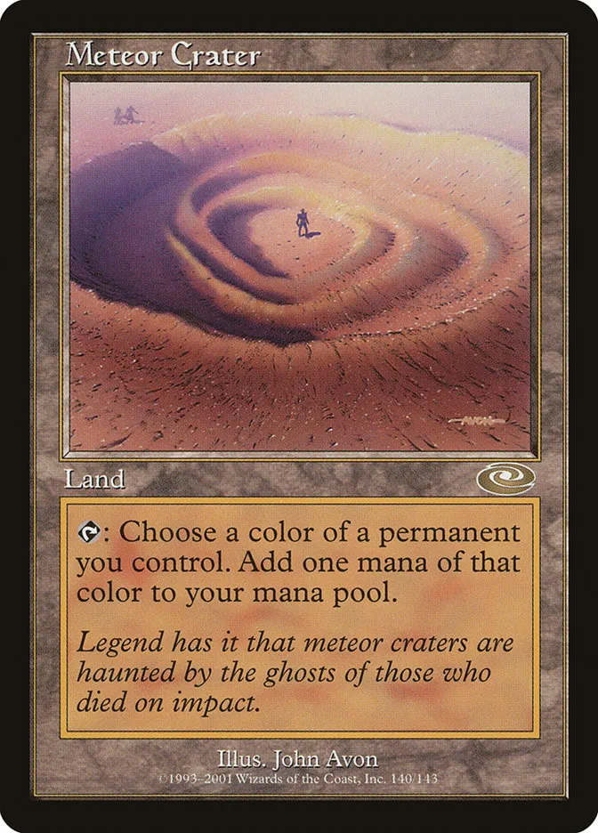 2001 Planeshift Meteor Crater rare #140 rare card image
