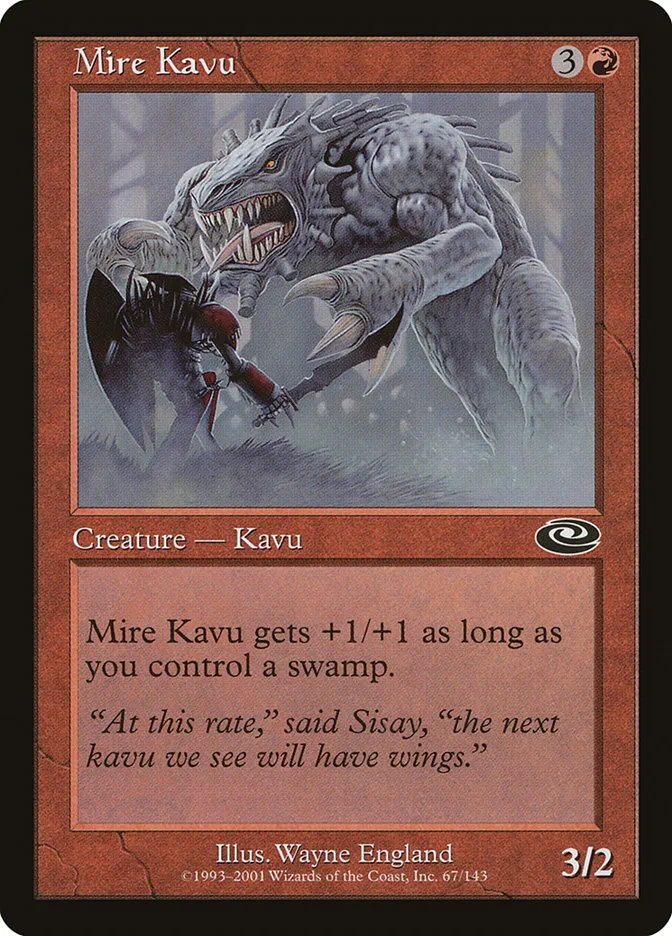 2001 Planeshift Mire Kavu common #67 common card image