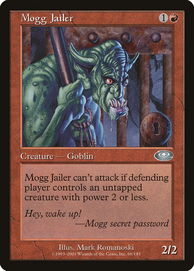 2001 Planeshift Mogg Jailer uncommon #68 uncommon card image
