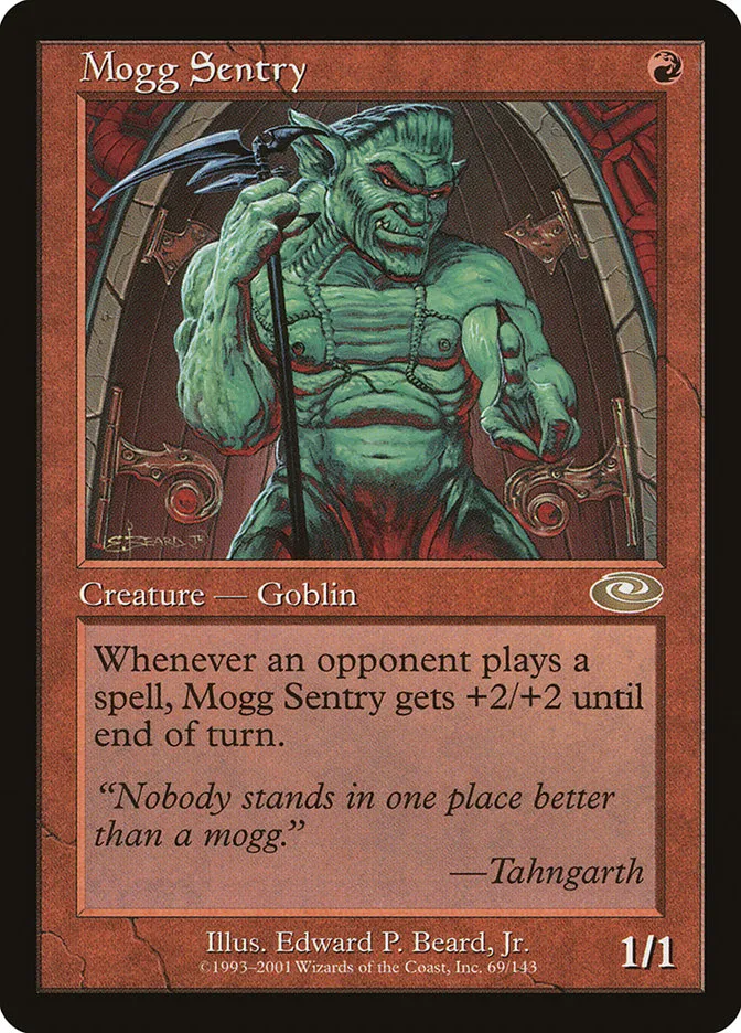 2001 Planeshift Mogg Sentry rare #69 rare card image