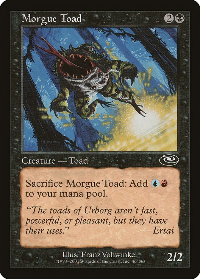 2001 Planeshift Morgue Toad common #46 common card image