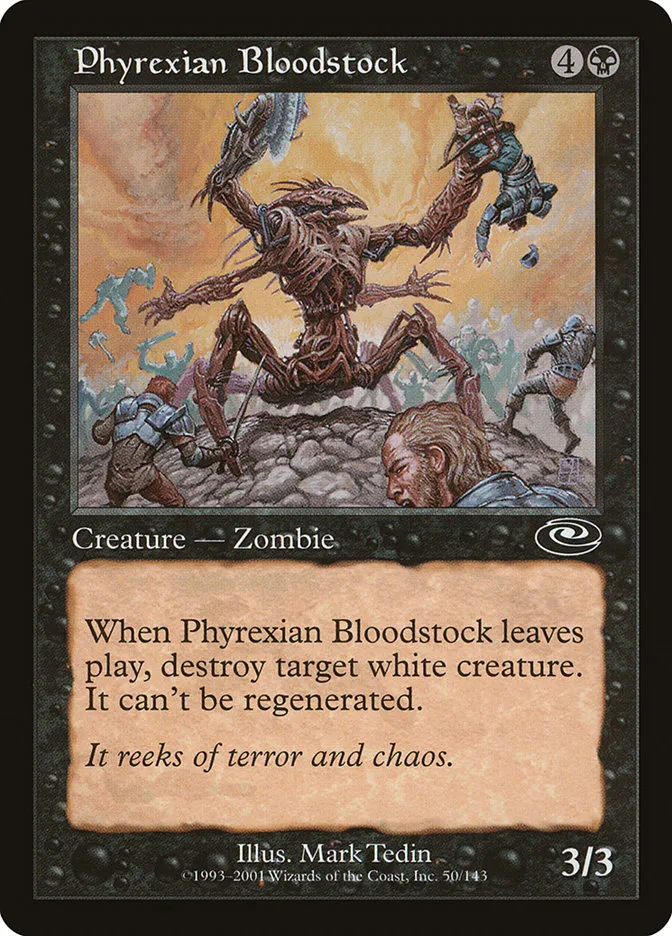 2001 Planeshift Phyrexian Bloodstock #50 common card image