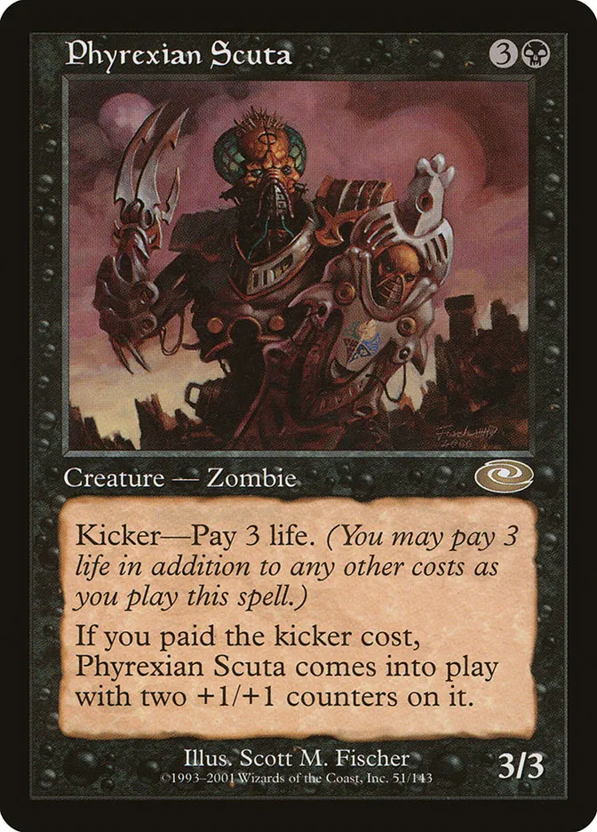 2001 Planeshift Phyrexian Scuta rare #51 rare card image