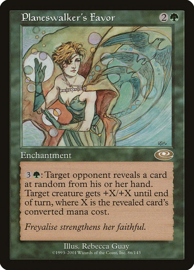 2001 Planeshift Planeswalker's Favor rare #86 rare card image