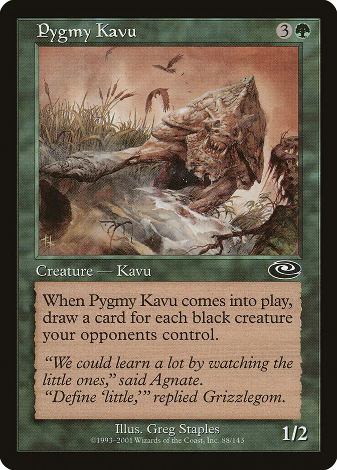 2001 Planeshift Pygmy Kavu common #88 common card image
