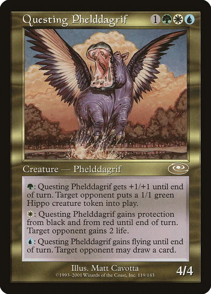 2001 Planeshift Questing Phelddagrif rare #119 rare card image