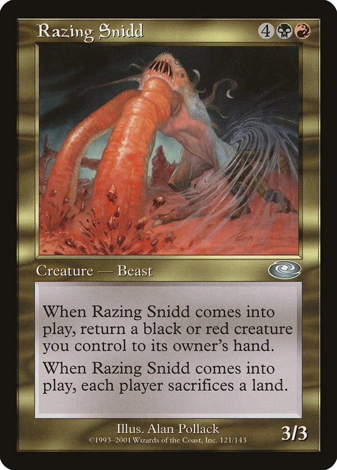 2001 Planeshift Razing Snidd uncommon #121 uncommon card image