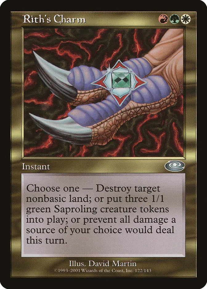 2001 Planeshift Rith's Charm uncommon #122 uncommon card image