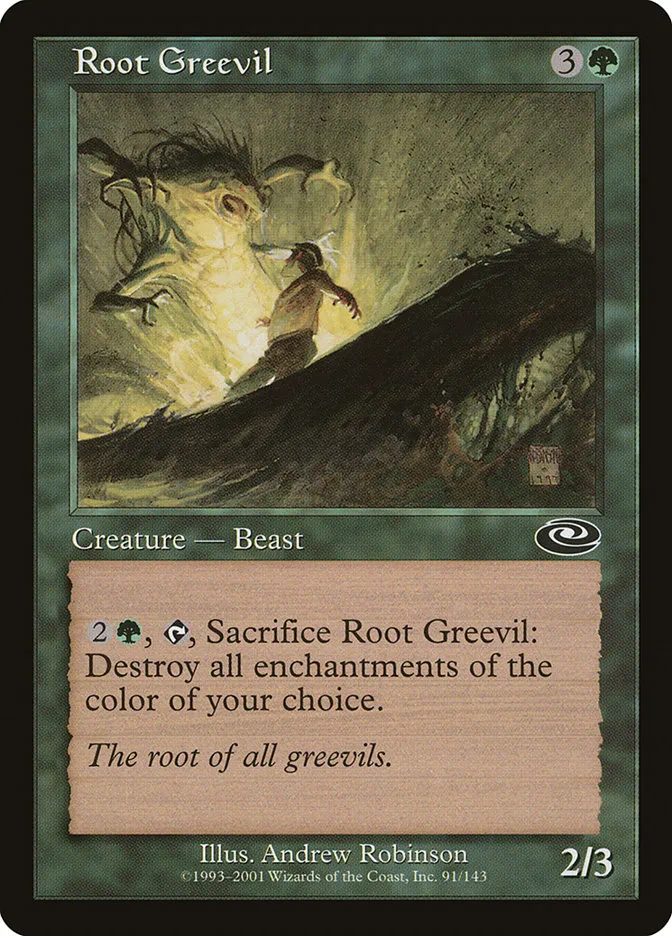 2001 Planeshift Root Greevil common #91 common card image