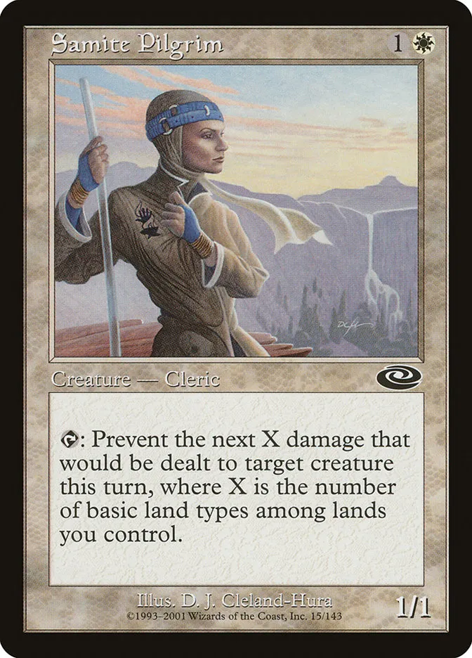 2001 Planeshift Samite Pilgrim common #15 common card image